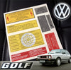 Volkswagen Golf1 Mk1 Compatible Decal Set Stickers All Models Best Quality