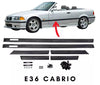 Bmw E36 M3 1992-1998 Cabrio 2 Door Compatible Body Side Molding Door Moulding Trim