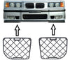 BMW E36 1992-1999 Compatible Bumper Metal Grille Set 2 Pieces