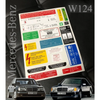 Mercedes-Benz W124 E Class Compatible Decal Set Stickers All Models Best Quality