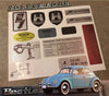 Volkswagen Beetle Kafer Bug Compatible Decal Set Stickers All Models Best Quality