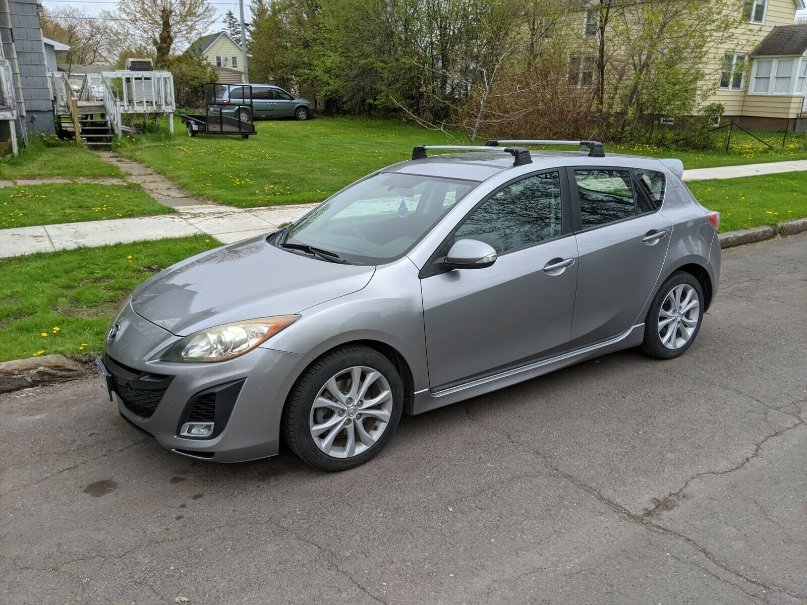 Mazda 3 Sport 2009-2013 Compatible Silver Roof Rack Cross Bars – Bamboli LTD