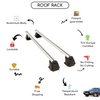 Smooth Roof Rack Cross Bars Set for Audi 100 1983 - 1993