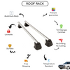 Smooth Roof Rack Cross Bars Set for Audi 90 1987 - 1991