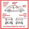 Volkswagen Vw Bug Beetle 1965 - 1971 Complete Seal Kit Windows Doors 10 Pieces