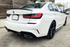 BMW 3 Series G20 330i M340i Msport 19-22 Compatible Rear Bumper Lip Diffuser + Exhausts