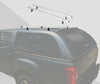 Gray Ladder Roof Rack System For Pickup Truck Cap High Raise Toppers 51" 2PCS