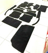 Floor Carpet Set for Mercedes SL R107 W107 Velour Floormats 15 Pieces Black