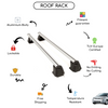 Smooth Roof Rack Cross Bars Set for Ford Fiesta MK1-MK2-MK3-MK4-MK5-MK6 83 - 2008