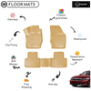 Bmw 3 Series G20 2019 - Up Compatible 3D Molded Interior Beige Car Floor Mat