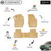 3D Molded Interior Beige Car Floor Mat for Opel Astra G