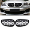 ABS Plastic Front Grills For BMW 5 Series E60 Diamond Piano Black