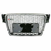 Audi A4 RS4 2008-2012 Compatible Silver Front Grill Center Honeycomb Mesh