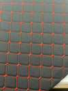 Black Yellow Diamond Stitch Embossed Fabric Lining Car Upholstery