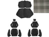 Seat Cover set for Volkswagen Golf 1 MK1 GTI Coupe Front and Rear Seat Dark Gray