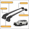 Strong Roof Rack Cross Bars for Toyota Rav4 2019-2023 High Load Capacity Black