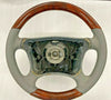 For Mercedes W210 E Class Facelift Gray Walnut Veneer Steering Wheel 1999-2003