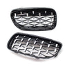 BMW 3 Series E90 Compatible ABS Plastic Front Grills Piano Black Diamond