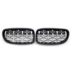 BMW 3 Series E90 Compatible ABS Plastic Front Grills Piano Black Diamond