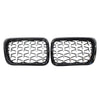 BMW 3 Series E36 Compatible ABS Plastic Front Grills Diamond Chrome Piano Black Frame