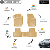 3D Molded Interior Beige Car Floor Mat for Seat Ibiza 2002 - 2008