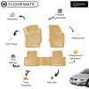 3D Molded Interior Beige Car Floor Mat for Seat Toledo 1999 - 2004