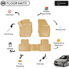 3D Molded Interior Beige Car Floor Mat for Seat Toledo 2013 - Up