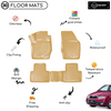 3D Molded Interior Beige Car Floor Mat for Skoda Fabia 1999 - 2007