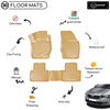 3D Molded Interior Beige Car Floor Mat for Skoda Super B 2008 - 2014